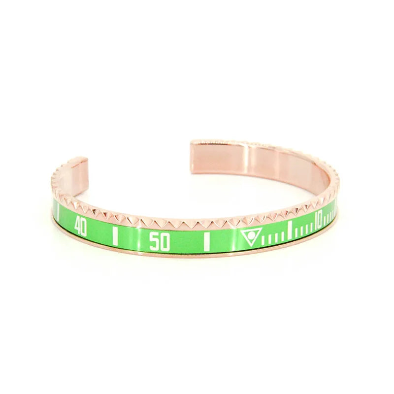 Men's Bracelets Cuff Bangle in Rose Gold Color (12 colors)