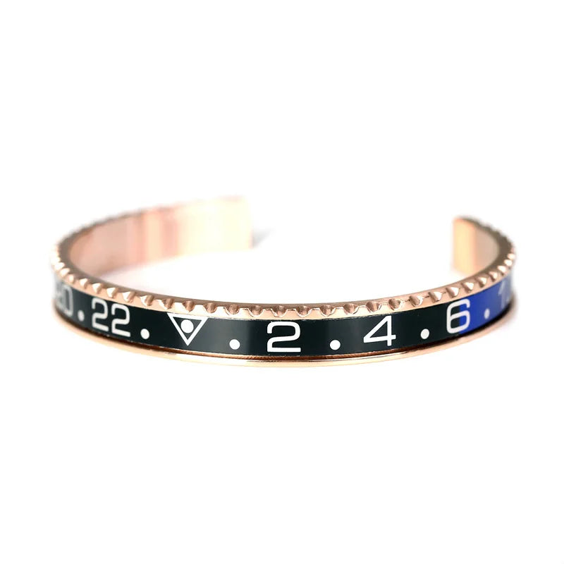 Men's Bracelets Cuff Bangle in Rose Gold Color (12 colors)