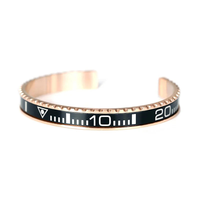 Men's Bracelets Cuff Bangle in Rose Gold Color (12 colors)