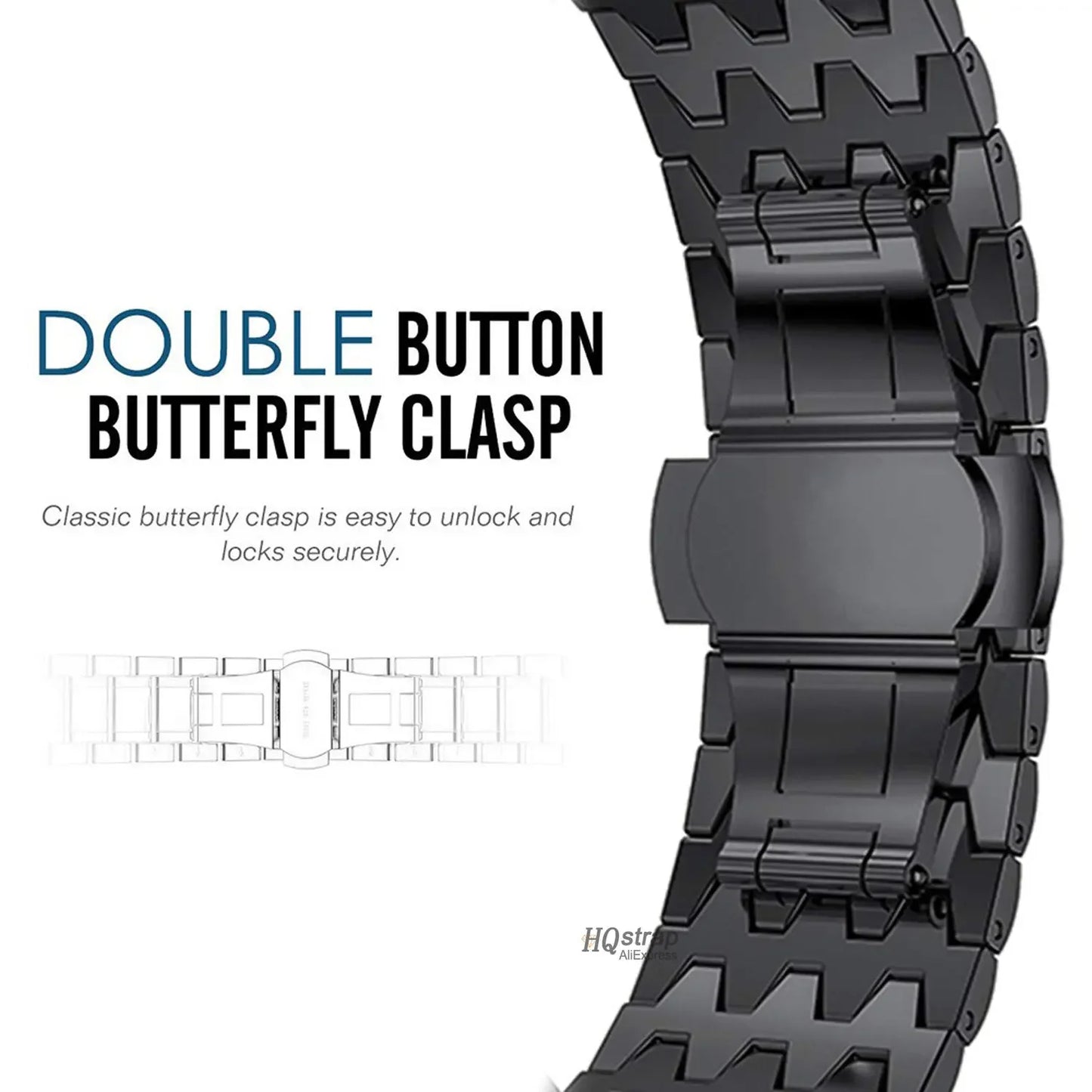 Dragon Pattern Apple Watch Band - Butterfly clasp