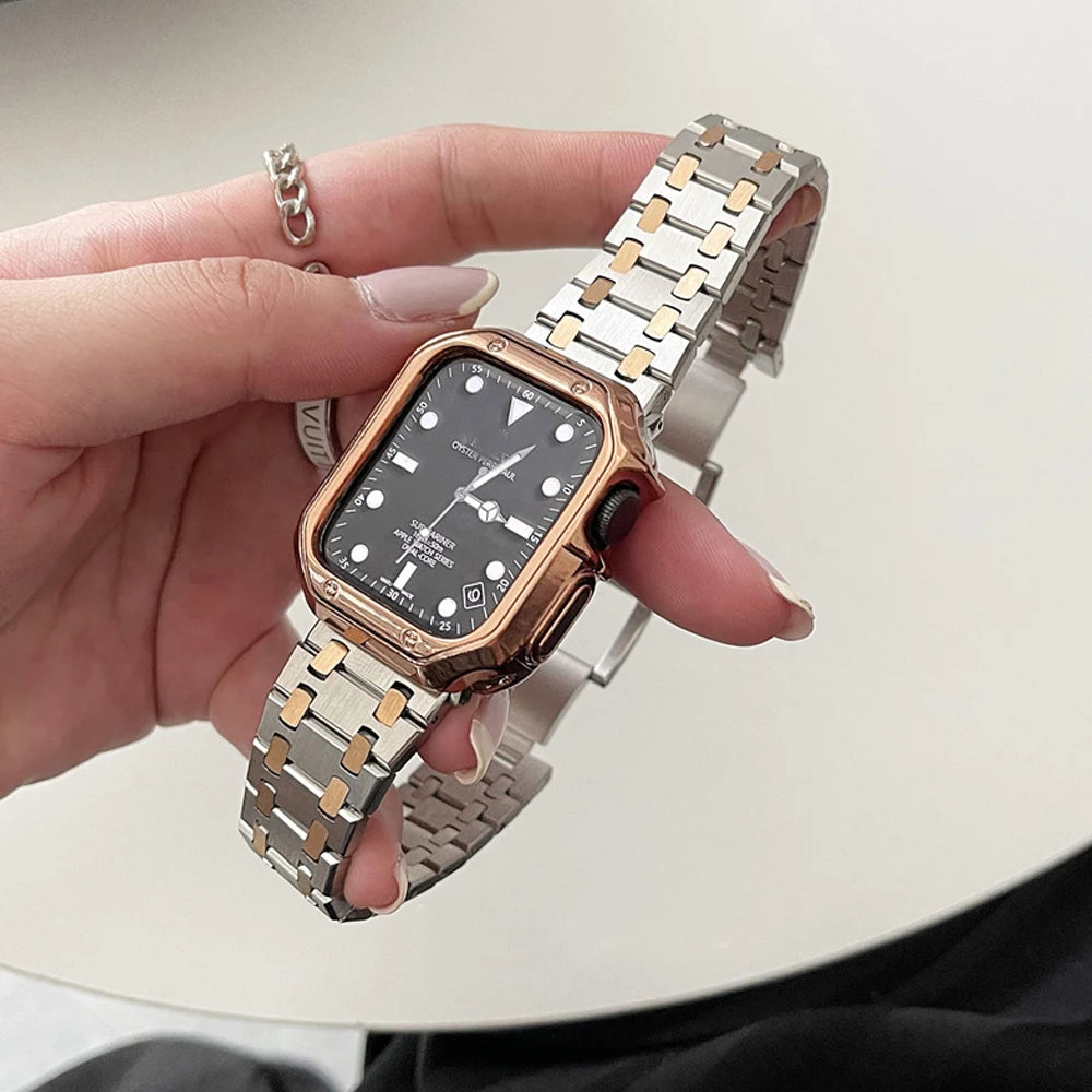 Stainless Steel Solid Bracelet Apple Watch Band (AP Style)