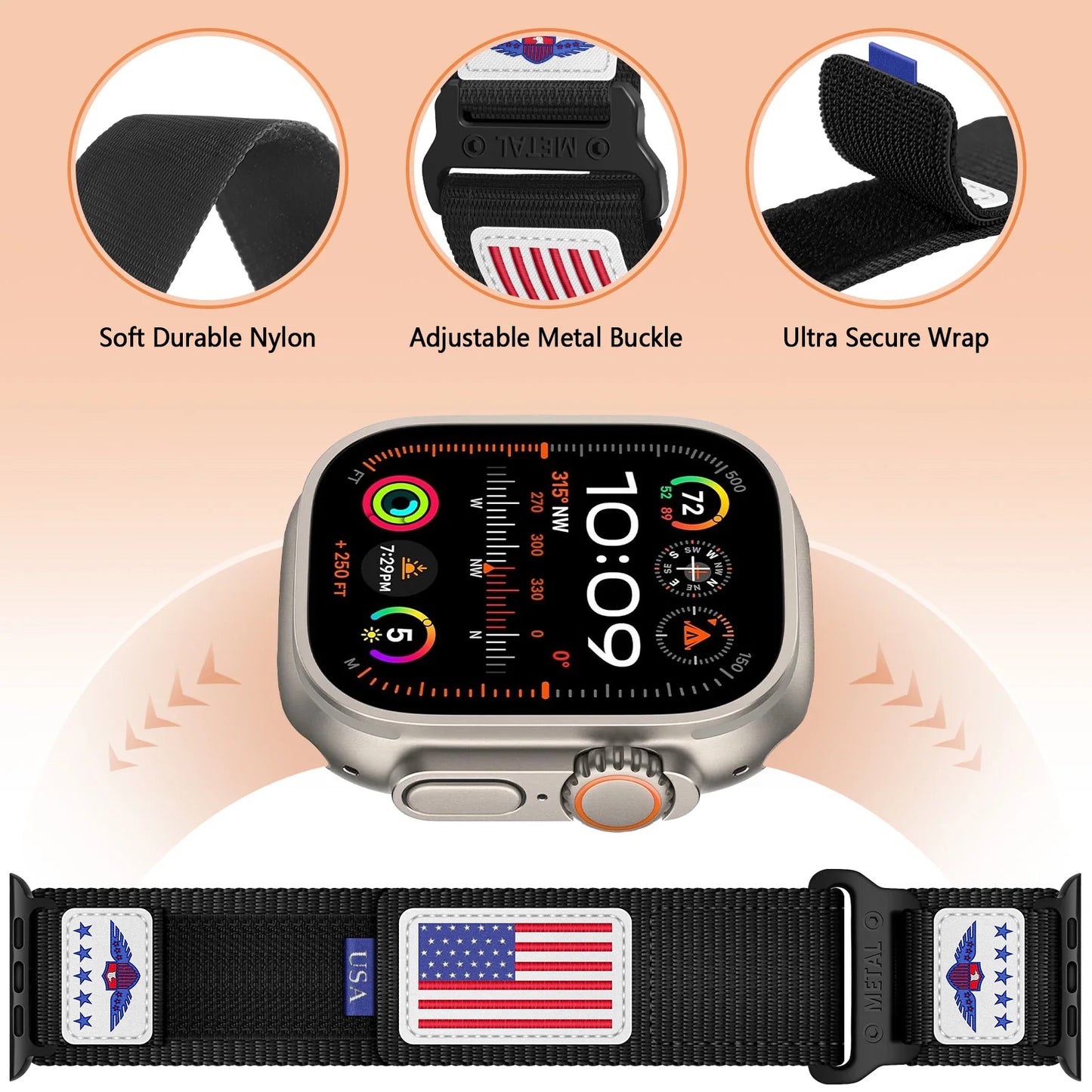 Apple Watch Band Sport Strap - Sport Flag Strap