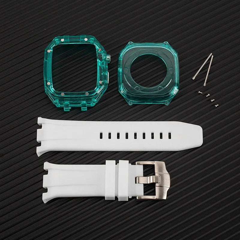 Transparent Case & Silicone Band Mod Kit For Apple Watch