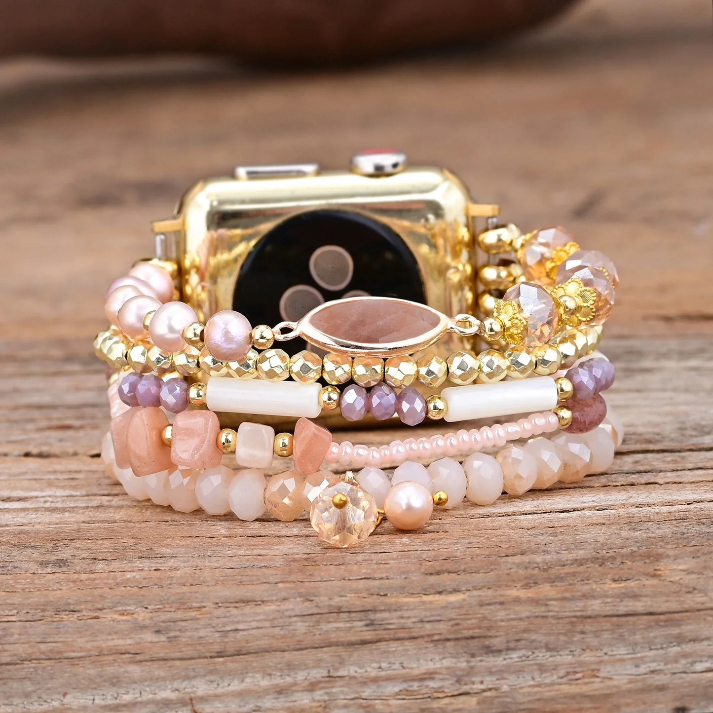 Boho Crystal Elastic Apple Watch Band Strap