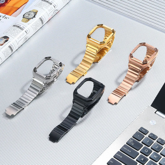 Luxury Stainless Steel Case and Strap Mod Kit for Apple Watch