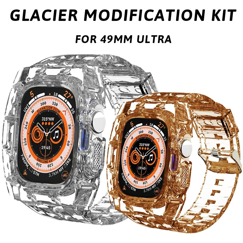 Glacier Transparent Mod Kit for Apple Watch (Hublot Style)