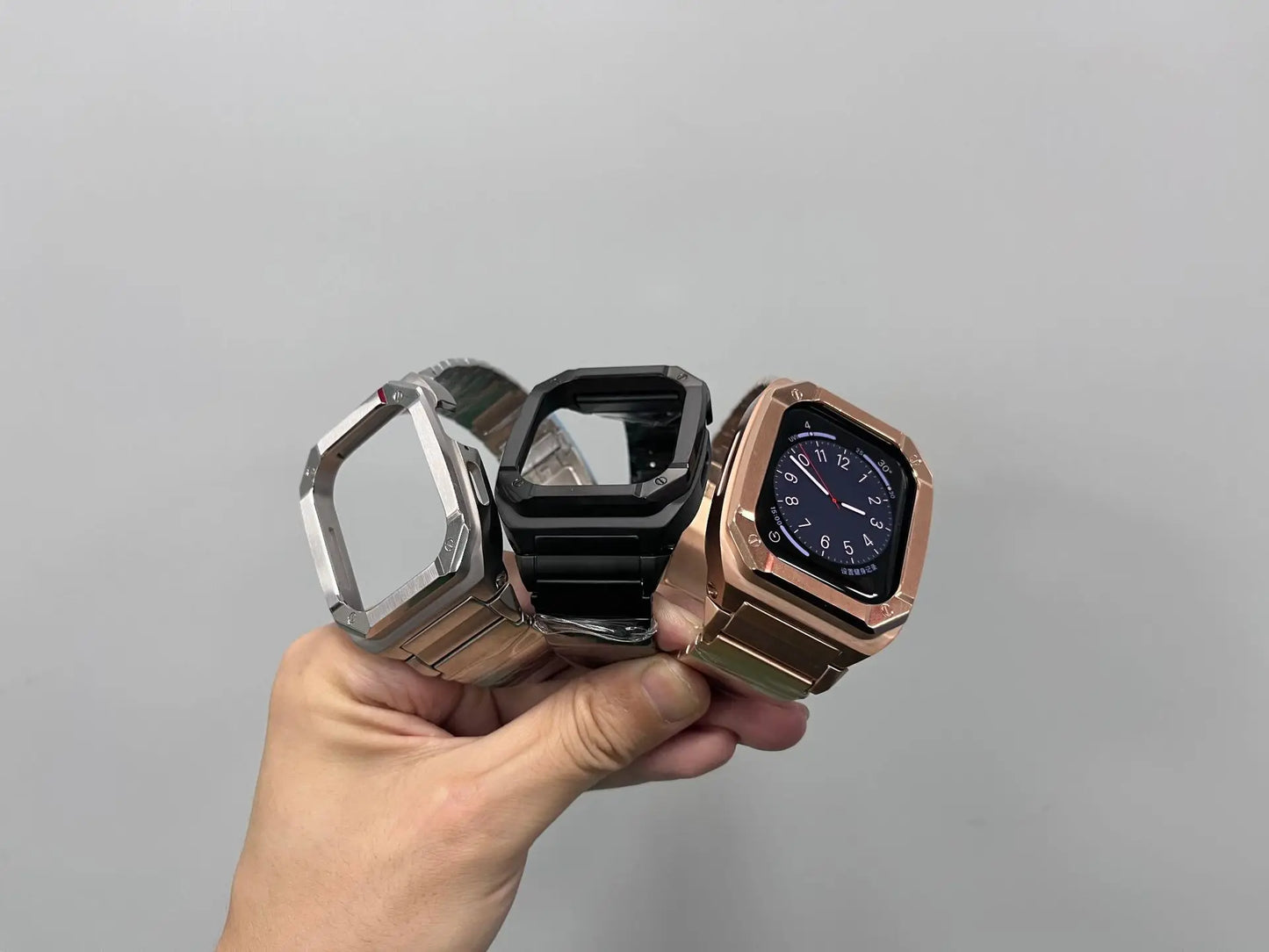 Luxury Stainless Steel Case and Strap Mod Kit for Apple Watch