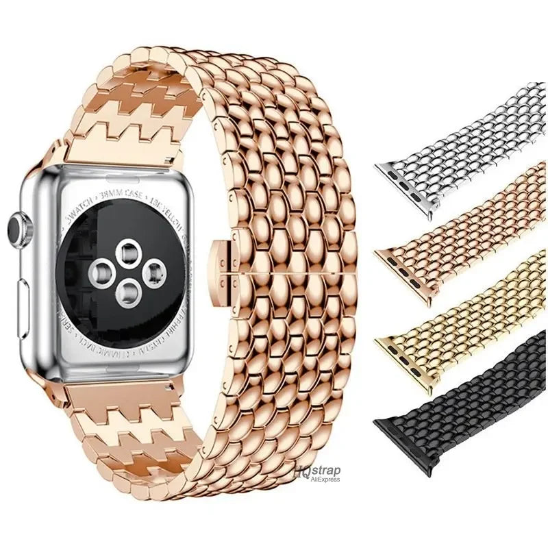 Dragon Pattern Apple Watch Band - Butterfly clasp