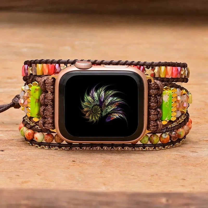 Crystal Boho Stack Bracelet - Woman's Apple Watch Band