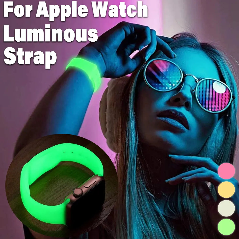 Luminous Silicone Strap Apple Watch Band (GLOW IN THE DARK)