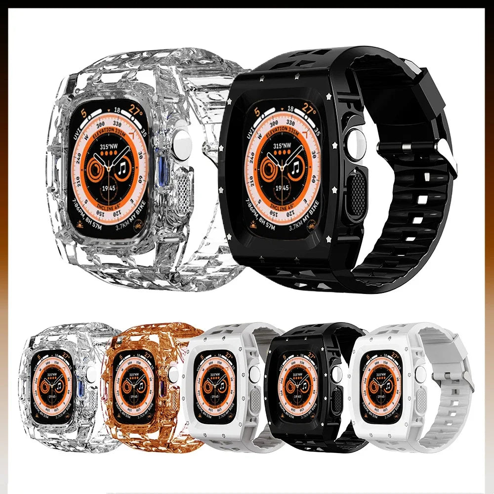 Glacier Transparent Mod Kit for Apple Watch (Hublot Style)