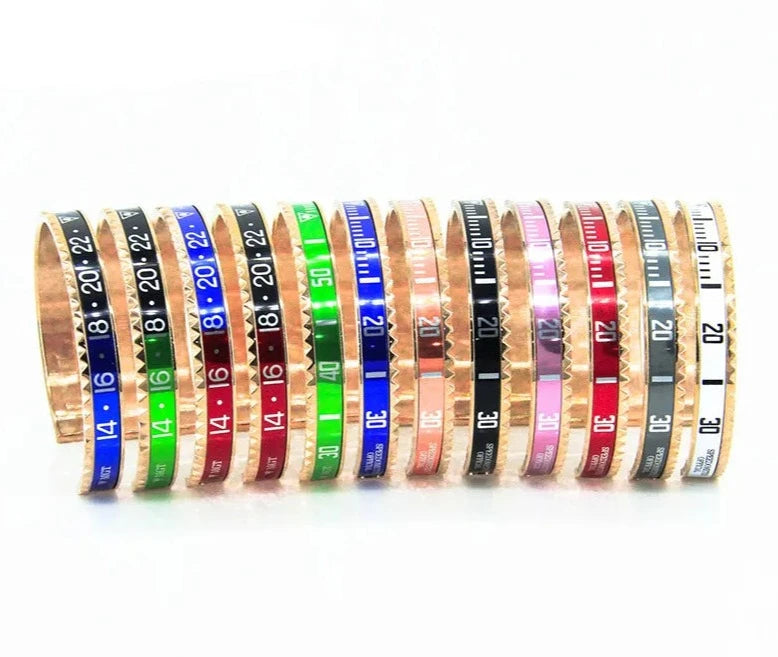 Men's Bracelets Cuff Bangle in Rose Gold Color (12 colors)